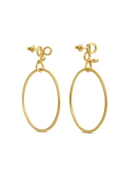 Boucles d'oreilles créoles dorées Angel
