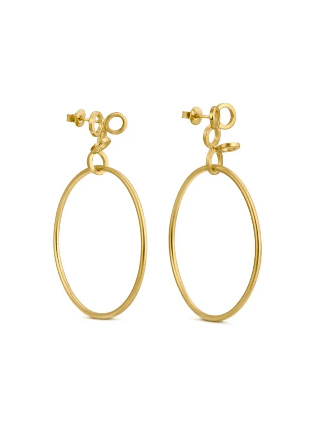 Boucles d'oreilles créoles dorées Angel