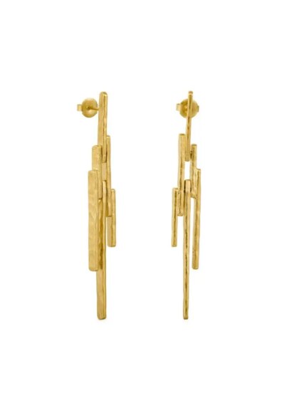 Boucles d'oreilles dorées Architecture
