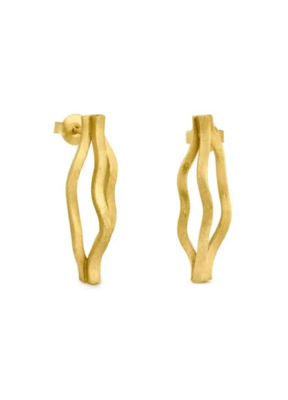 Boucles d'oreilles dorées Curves